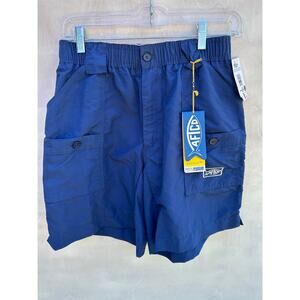AFTCO Men's Blue Flat Front Shorts